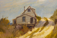 Sara Drought Nebel, "Dune Shack Truro", oil, 20x24, $2,500