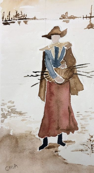 Ayars Constance Tinder lady watercolor