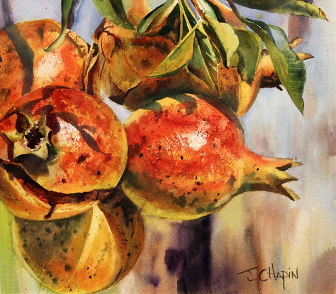 Chapin JoAnna Golden Pomegranates