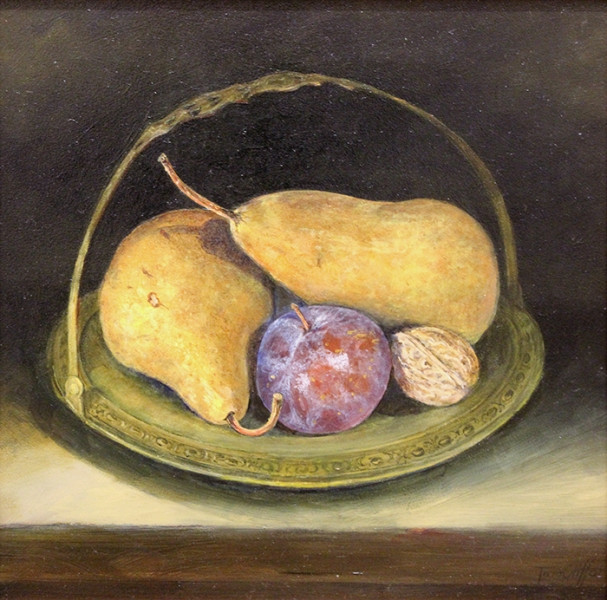 Clifford Tom Still Life Pears with Plum