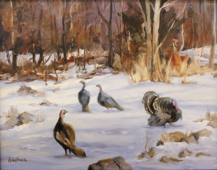 wallacejoanturkeysinthesnowoil