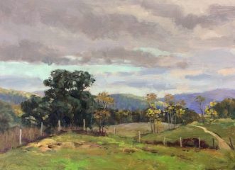 Thomas Adkins, "Bridgewater Land Preserve", oil  , 9x12, $950