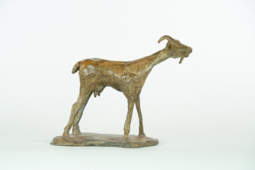 Serena Bates, "Scapegoat", bronze, 7x7x3.5, $1,500