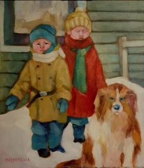 Michael Centrella, "Winter Gothic", oil, 16 x 14, $800