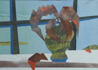 Maura Cochran, "Coleus Cuttings", collage, 8x11, $225