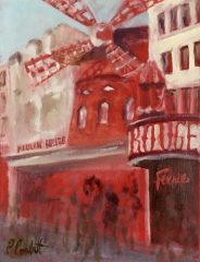 Patricia Corbett, "An American in Paris", oil, 7x5, $375