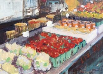 Liz Egan, "Farm Market Fare", acrylic, 11x14, $275