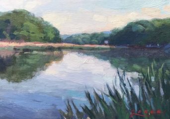 Jacqueline Jones, "Morning on the Lieutenant", oil, 5x7, $400