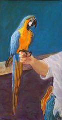 Henie Kurzman, "Jerry's Bird", pastel, 11x6, $325