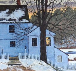 Jim Laurino, "Knox Road Farmhouse at Dusk", oil, 22x24, $2,000