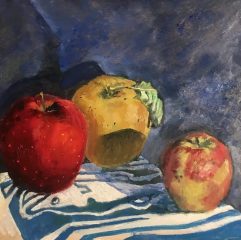 Werner Liepolt, "Tenugi Apple 3", oil, 8x8, $250