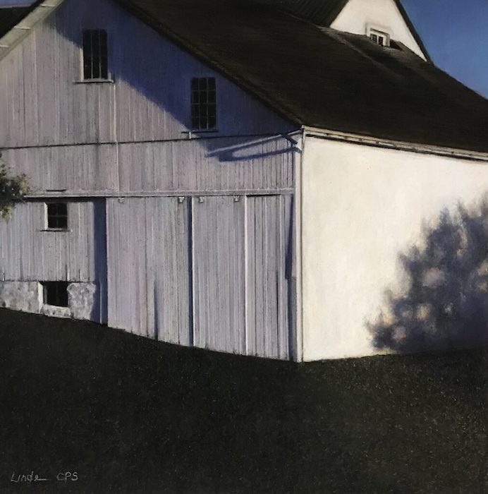 Stephen Linde, "Amish Twilight", pastel, 19x19, $1,400
