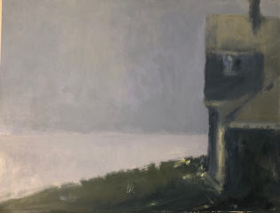 Ariane Luckey, "Grey Dreams", oil, 11x14, $300