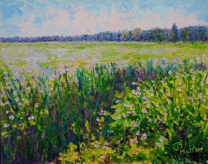 Jill Beecher Matthew, "Marshmallows in Bloom", oil, 11x14, $495