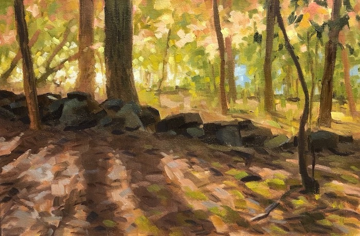 Sean Murtha, "Cutting Shadows", oil, 8x12, $400