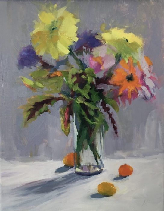 Andi Pepper , "Ann's Flowers #1", oil, 14x11, $800
