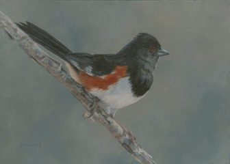 Kelly Radding, "Tea with Me", casein, 5x7, $700