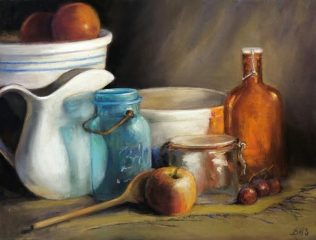 Beverly Schirmeier, "Reflections of Nana's Kitchen", pastel, 12x16, $750