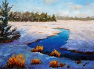 William Seekamp, "Winter Harmony", oil, 19x22, $350