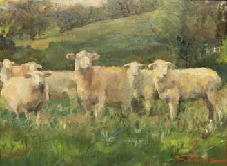 Shauna Shane, "UCONN Girls", oil, 11x14, $680