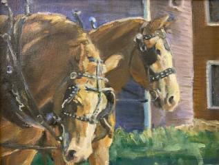 Shauna Shane, "Belgians", oil, 11x14, $900