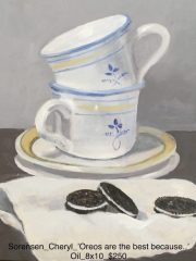 Cheryl Sorensen, "Oreos are the best because...'", oil, 8x10, $250