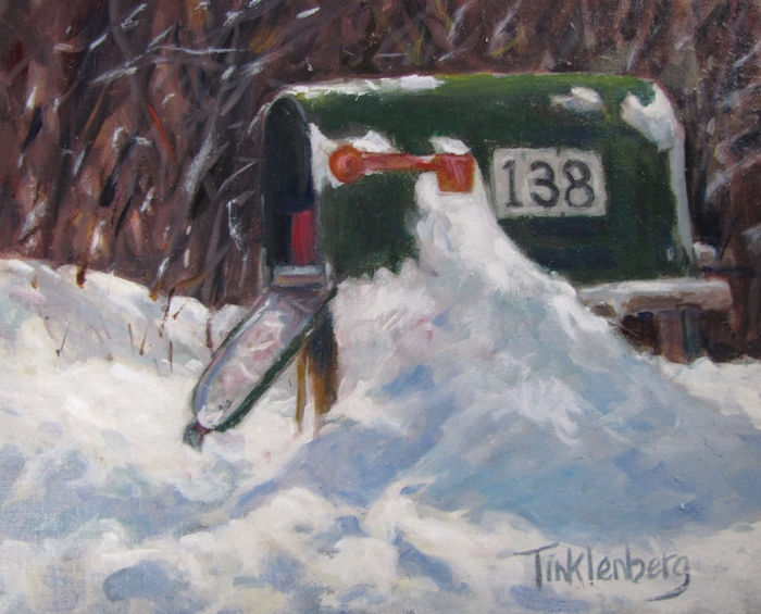 Beverly Tinklenberg, "Late Mail", oil, 8x10, $275