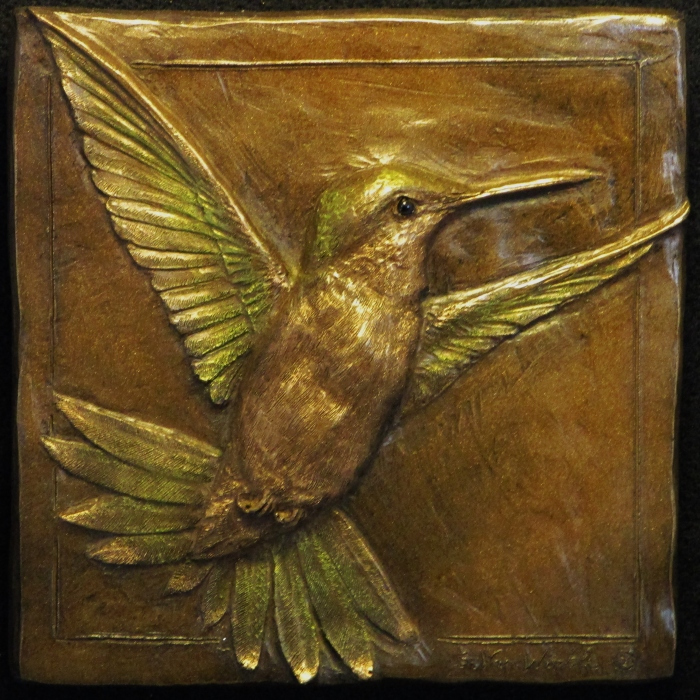 Susan Van Winkle, "Fleeting", cc bronze, 5x5, $250