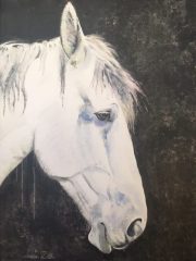 Susan Zilke, "Bed Head", watercolor/acrylic, 12x16, $300