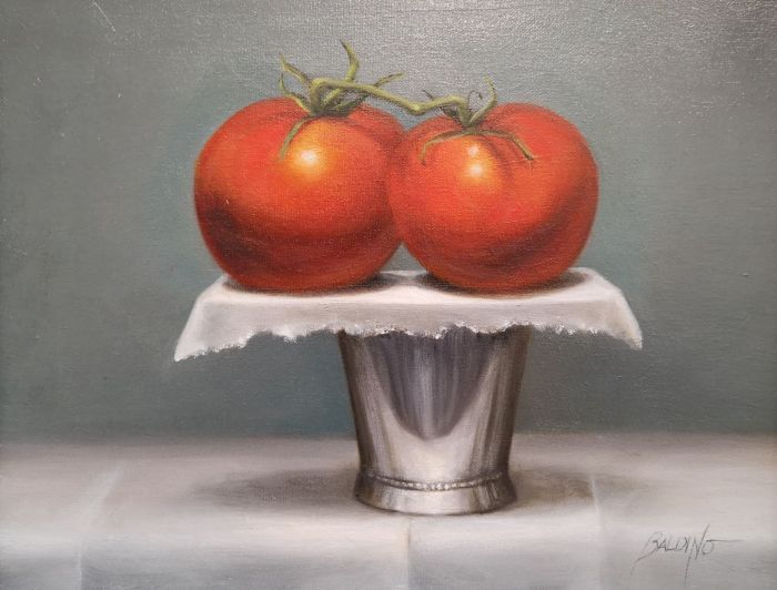 Patt Baldino, "Two Tomatoes", oil, 11 x 14, $1,500