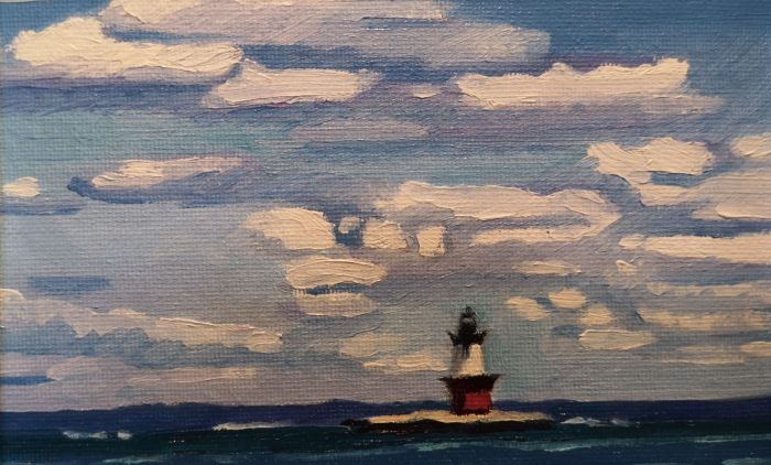 Laura Barr, "Open Water", oil, 4 x 6, $350