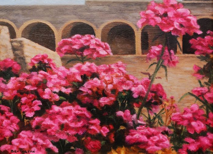 Phyllis Bevington, "Castle Ruins", oil, 9 x 12, $400