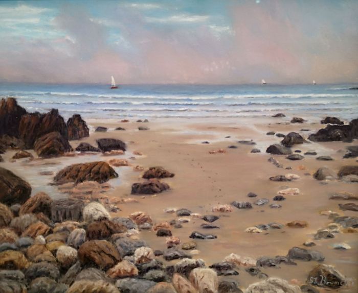 Steve Brunetti, "Morning Sail", pastel, 18 x 16, $350