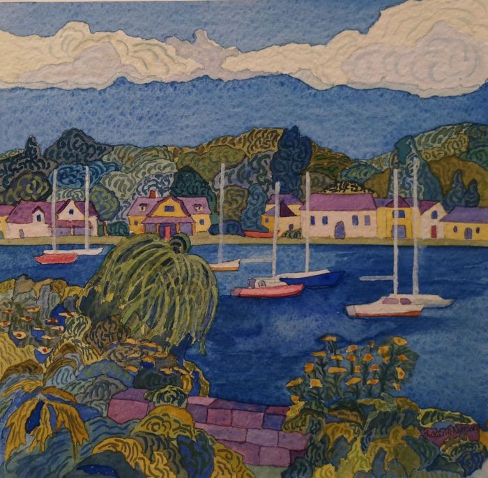 Katherine Clark-Nilsson, "North Cove, Old Saybrook", watercolor, 9.5 x 10, $550