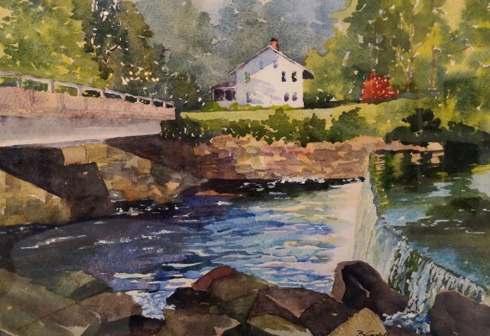 Barbara Cordell, "River Homestead", watercolor, 10 x 14, $680