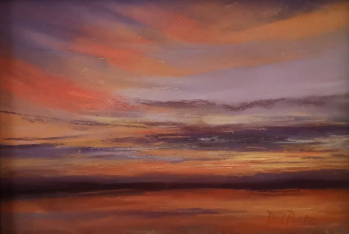 Susanna DalPonte, "Deer Isle Daybreak", pastel, 6 x 8, $400    SOLD