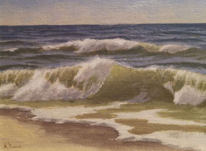 Anthony Davis, "Not a Better Day", oil, 6 x 8, $375