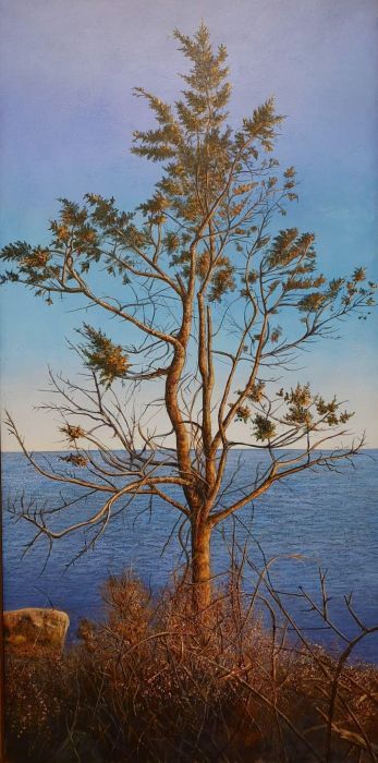 Chandler Davis, "Piney", acrylic, 48 x 24, $900. SOLD