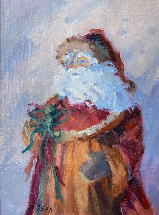 Margaret Dean, "Pere Noel", oil, 9x12, $500