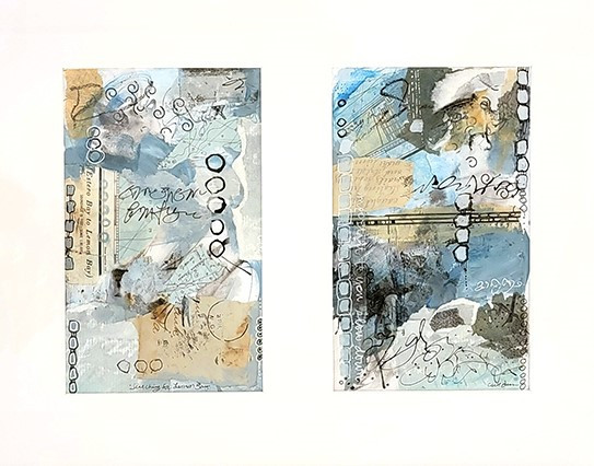 Carol Dunn, Searching for Lemon Bay,collage,18x14,$350