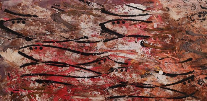 Carol Dunn, "Back in School", oil & cold wax, 12 x 6, $225