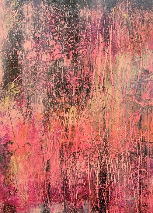 Carol Dunn, "Autumn-Grasses", oil and cold wax, 13x15, $195