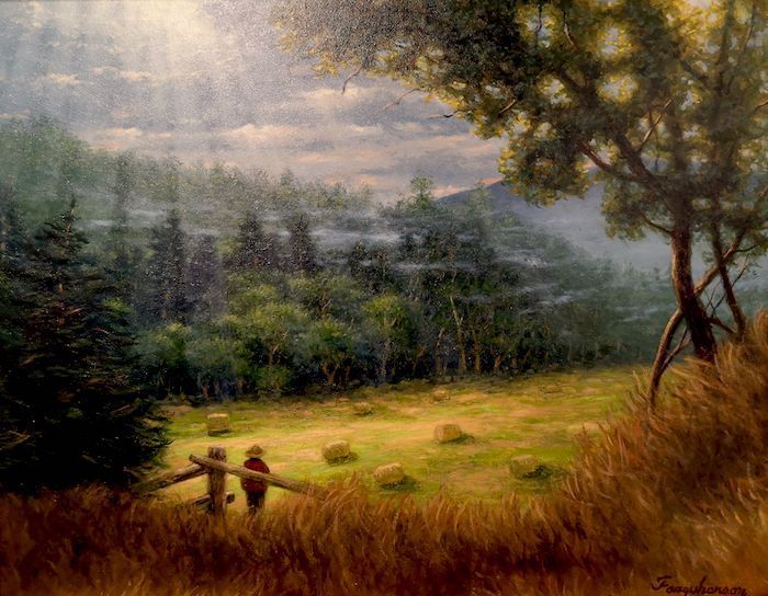 Alexander Farquharson, "Morning Fog Lifting", oil, 11 x 14, $600
