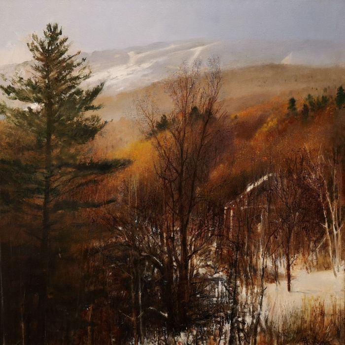 Faripour Forouhar, "Winter of Low Snow", oil, 24 x 24, $2,500