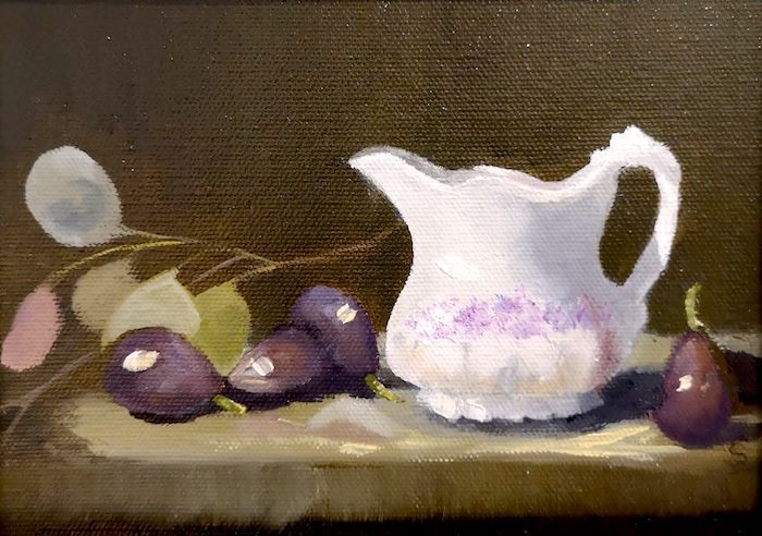 Carol Frieswick, "Plum Purple", oil, 6 x 8, $225