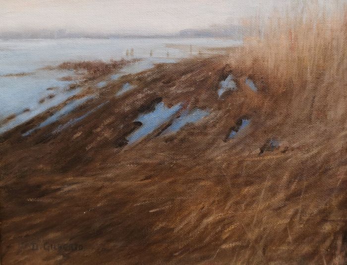 Donna Gilberto, "Winter Marsh", oil, 8 x 10, $600