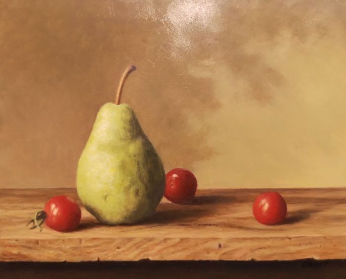 Barbara S. Groff, "Surrounded by Friends", oil, 8 x 10, $595