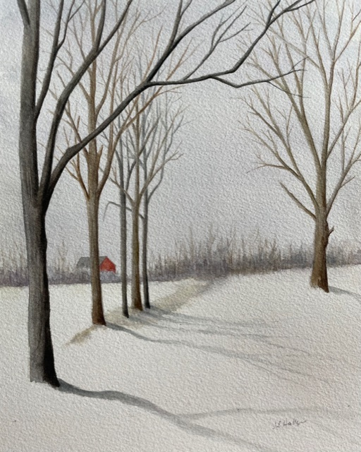 Gerri Hallgren, "Out My Window", watercolor, 11x14, $200