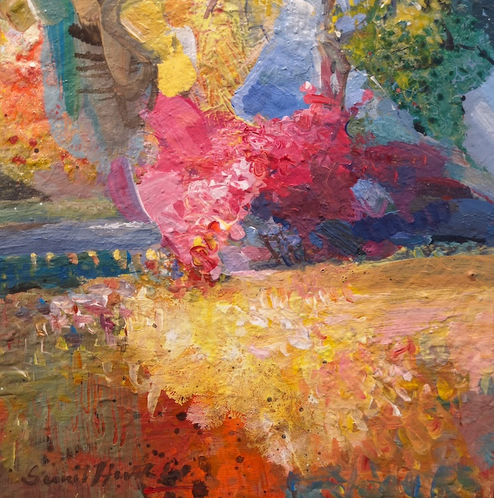 Sunil Howlader, "Fall in My Backyard - 1", acrylic, 6 x 6, $500