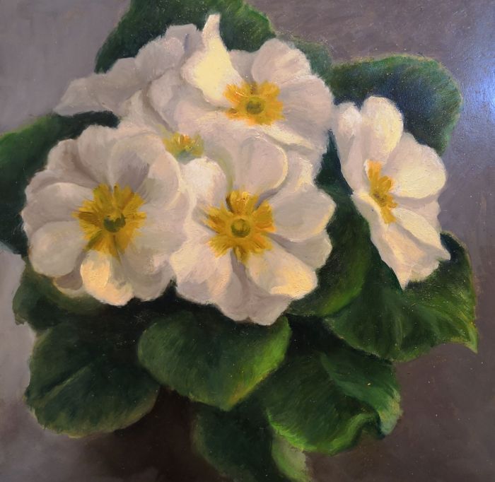 Melissa Imossi, "Light as a Feather", oil, 6 x 6, $275